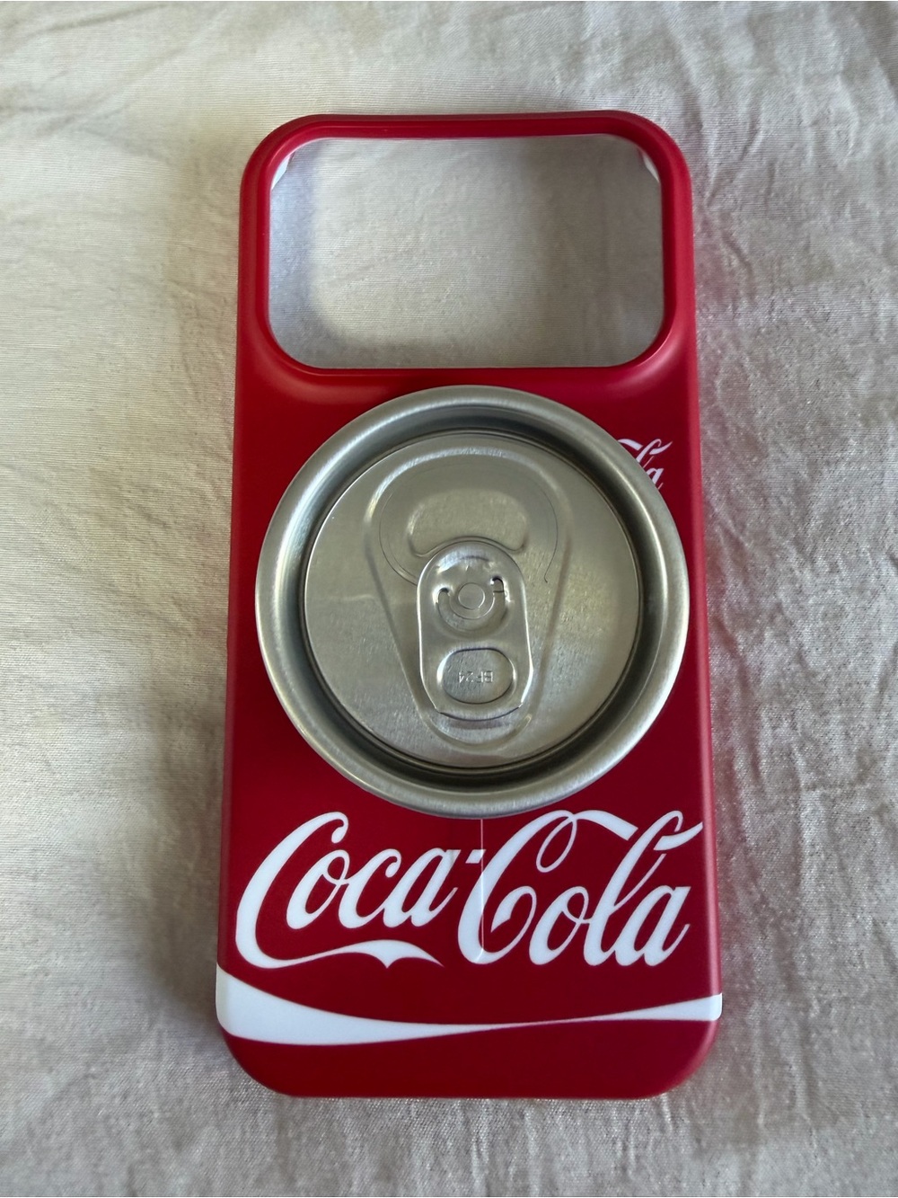 Coca Cola Red Phone Case iPhone 17 pro  with Can Holder and White Logo